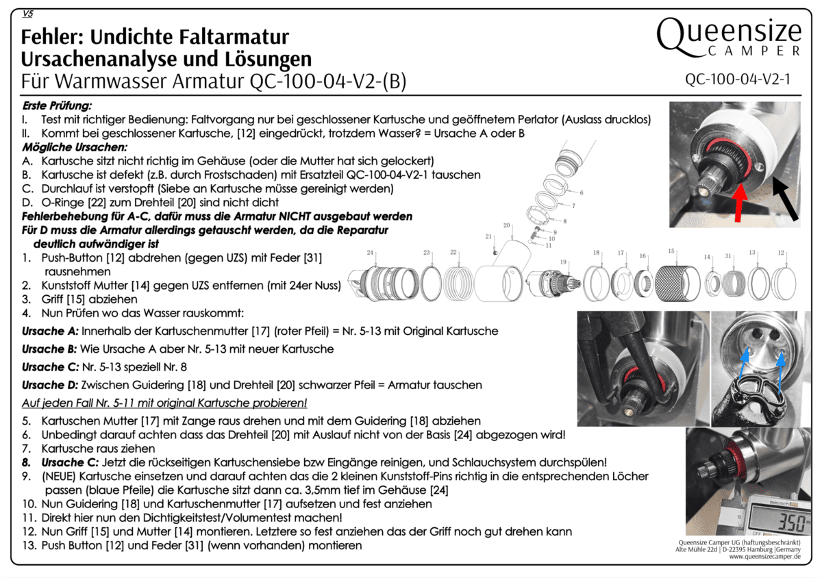 Originalanleitung Queensize Camper
