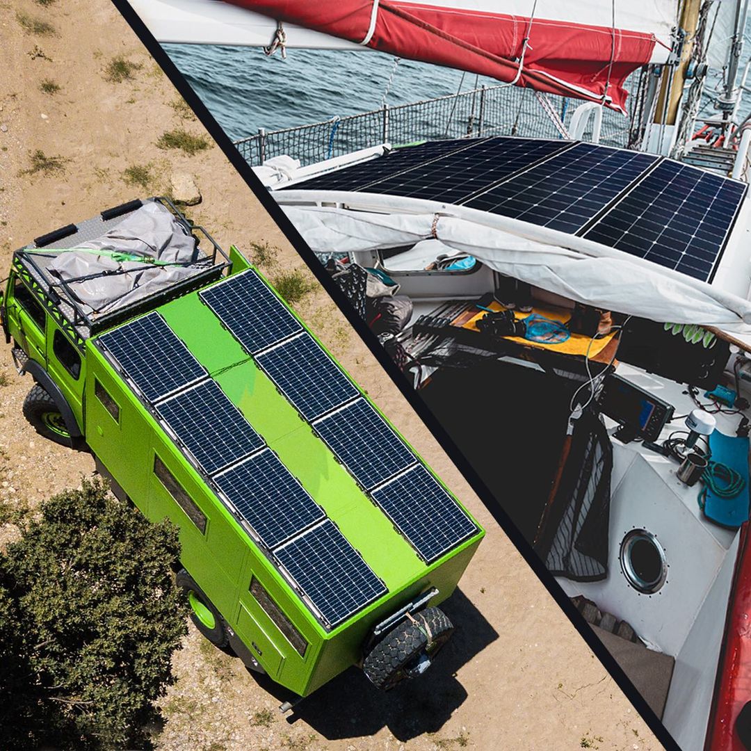 Effizientes Solarpanel mit Controller geeignet für Wohnmobil Wohnwagen und  Boot