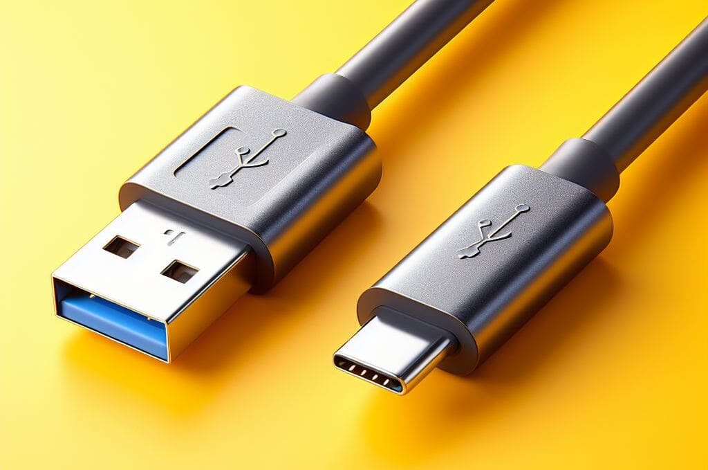 USB-A und USB-C Stecker im Vergleich