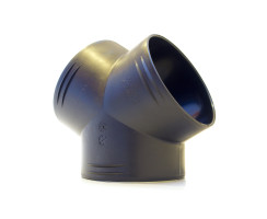 Y-piece for 60mm hot air hose, symmetrical