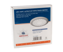 LED ceiling lamp with touch-switch and two light levels, ultra flat
