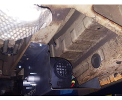 Stainless steel heater bracket for underfloor mounting of a 2kW auxiliary heater on VW T5/T6