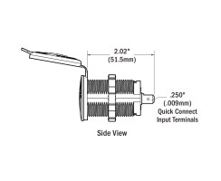 Doppel-USB-Buchse mit Schutzkappe und Rahmen (Einbau), 12V/24V, 4,8A