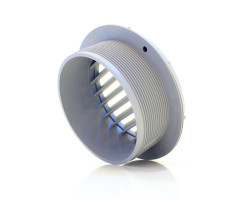 Air outlet for hot air pipe, 90mm, 45°, rotatable,...