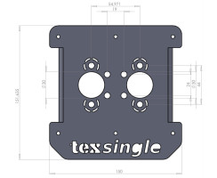 Installation flange for EVO air heaters for floors up to 83 mm, stainless steel