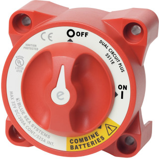 2-poliger Batterie Hauptschalter,e-Serie, 350A von Blue Sea