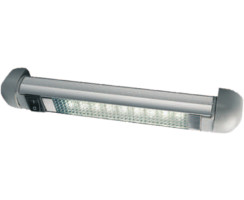 LED interior light, swiveling, w. switch, grey