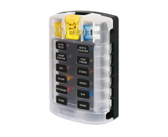 BLUE SEA Blade Fuse Holder - 12 Circuits with Cover