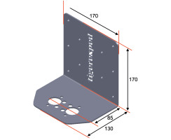 Heater bracket Autoterm Air (formerly Planar) stainless steel 90°