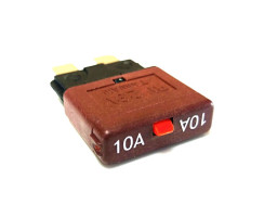 10A automatic fuse with reset switch - suitable for standard flat plug sockets