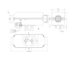 VW T5/T6 heating installation kit with Autoterm Air 2D (Planar 2D), PU-5 control unit