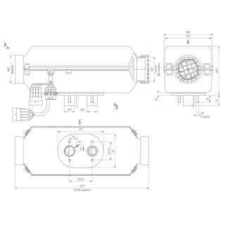 VW T5/T6 heating installation kit with Autoterm Air 2D (Planar 2D), PU-27 control unit