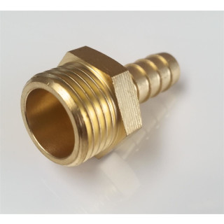 Brass hose nozzle suitable for thermostatic mixing valve TEX1763, 10 mm x 1/2 inch