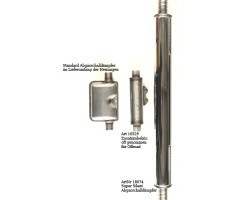 Exhaust silencer for 24 mm exhaust pipe diameter with 50 cm Supersilent silencer, total length 200 cm (can be shortened)