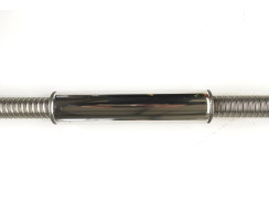 Abgasschalldämpfer für 38 mm Rohrdurchmesser mit 30 cm Super Silent Schalldämpfer, Gesamtlänge 180 cm (kürzbar)