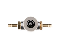 Thermostatic mixing valve 1/2 ", adjustable from 30 ° C to 48 ° C, chromed, with 3 brass hose nozzles  for 10 mm water hose