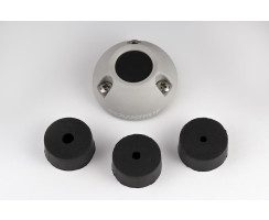 Kabeldurchführung klein, Plastik grau, max. Ø21mm, Kabel 4-9mm
