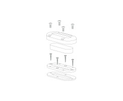 Multi Cable Seal, Aluminum, up to 15mm cable diameter