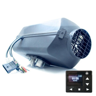 Diesel heater boat installation-kit with Autoterm Air 4D (Planar 44D) 12V, trough-hull-fitting optional and digital control unit
