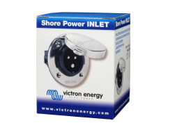Power Inlet stainless with cover 16A/250Vac (2p/3w)