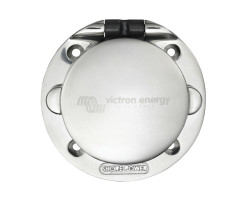 Power Inlet stainless with cover 16A/250Vac (2p/3w)