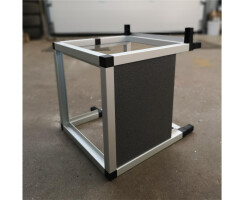 Aluminum Profile 25x25x1.5 mm with 2 Webs, 195cm long, Silver Anodized E6EV1