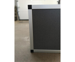 Aluminum Profile 25x25x1.5 mm with 2 Webs, 195cm long, Silver Anodized E6EV1