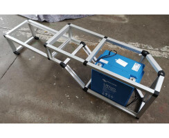 Aluminum Profile 25x25x1.5 mm with 2 Webs, 195cm long, Silver Anodized E6EV1