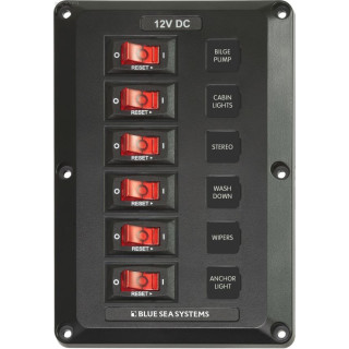 Below Deck - switch panel - 6 circuits