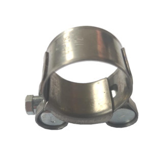 Strengthened Clamp for exhaust pipe For Diameter: Ø 26-28 mm / W2 stainless steel