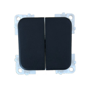 Double Rocker Series Switch 1-pole 10A/250V, depth 10mm, Inprojal System 10.000