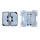 Double Rocker Series Switch 1-pole 10A/250V, depth 10mm, Inprojal System 10.000