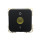 Schalter 2-polig 230V mit gelber LED Kontrollleuchte, Tiefe 25mm, System 10.000
