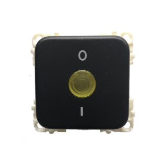 Schalter 2-polig 12V mit gelber LED Kontrollleuchte,...
