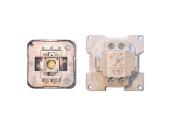 Switch 2-pole 12V with amber LED indicator light, depth 25mm, System 10.000