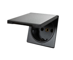 Schuko socket outlet with hinged cover, System 20.000 +...