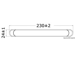 LED surface-mounted ceiling light white 230x24x11 mm