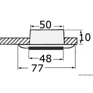 Batsystem LED recessed light Nova 2 chrome-plated