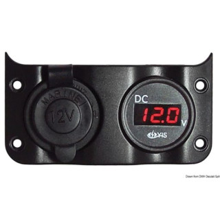 Voltmeter 3/30 V + socket for Wave