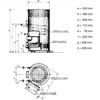 Dieselofen Sibirien, 2kW inkl. Wasser-Heizschleife für...