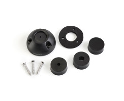 Cable grommet mini, black plastic, max. Ø16mm, cable 2-8mm