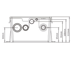 Shower tray pump 24V, 600gph / 38 l/min