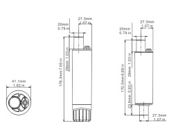 Submersible and Inline Pump 500GPH, 5M WIRE LEAD, with clips