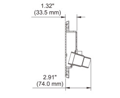 Seaflo Wassereinlass, abschließbar, 166x108,5x76,5 mm schwarz