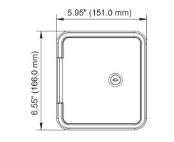Seaflo Wassereinlass, abschließbar, 166x108,5x76,5 mm schwarz