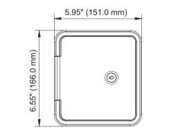 Seaflo Water Inlet, 166x108.5x76.5mm, black