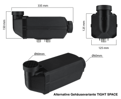Autoterm Air /Planar 2D Diesel Standheizung 12 o. 24V, Höhenkit, Bedienteil wählbar