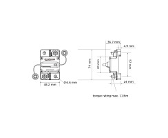 Circuit breaker with reset switch M6 (1/4") 30A