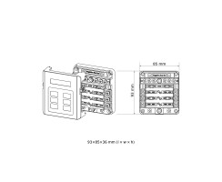 6-way 12/24V fuse holder with integrated negative rail and LED failure indicator