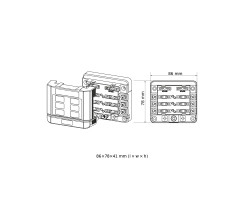 Fuse holder 6-fold 12/24V M4 100A, LED failure indicator